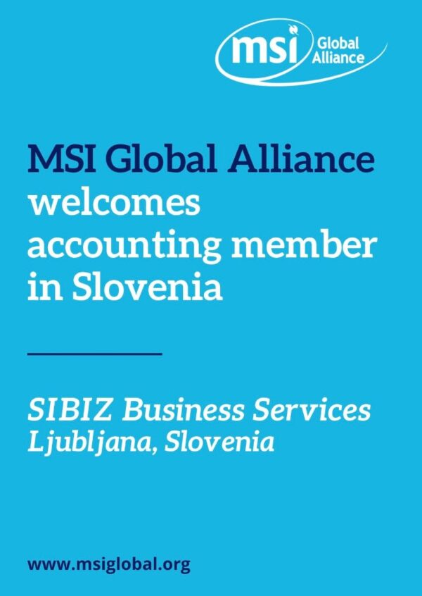 MSI Global Alliance welcomes accounting member in Slovenia.